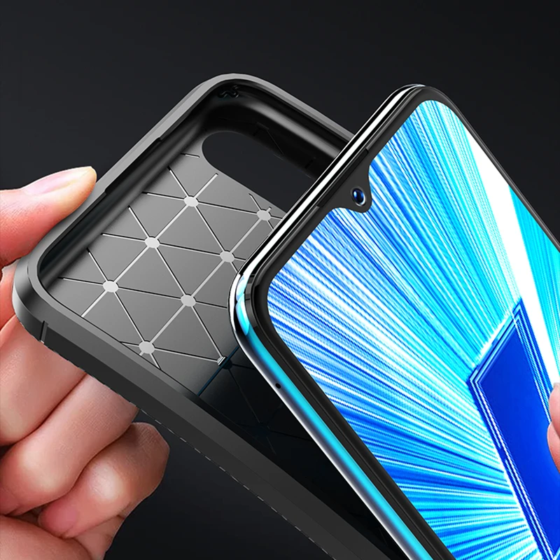Ударопрочный чехол из углеродного волокна и ТПУ для Vivo Y17 Y3 Y5 Y12 Y15 2019 U3x U10 полная