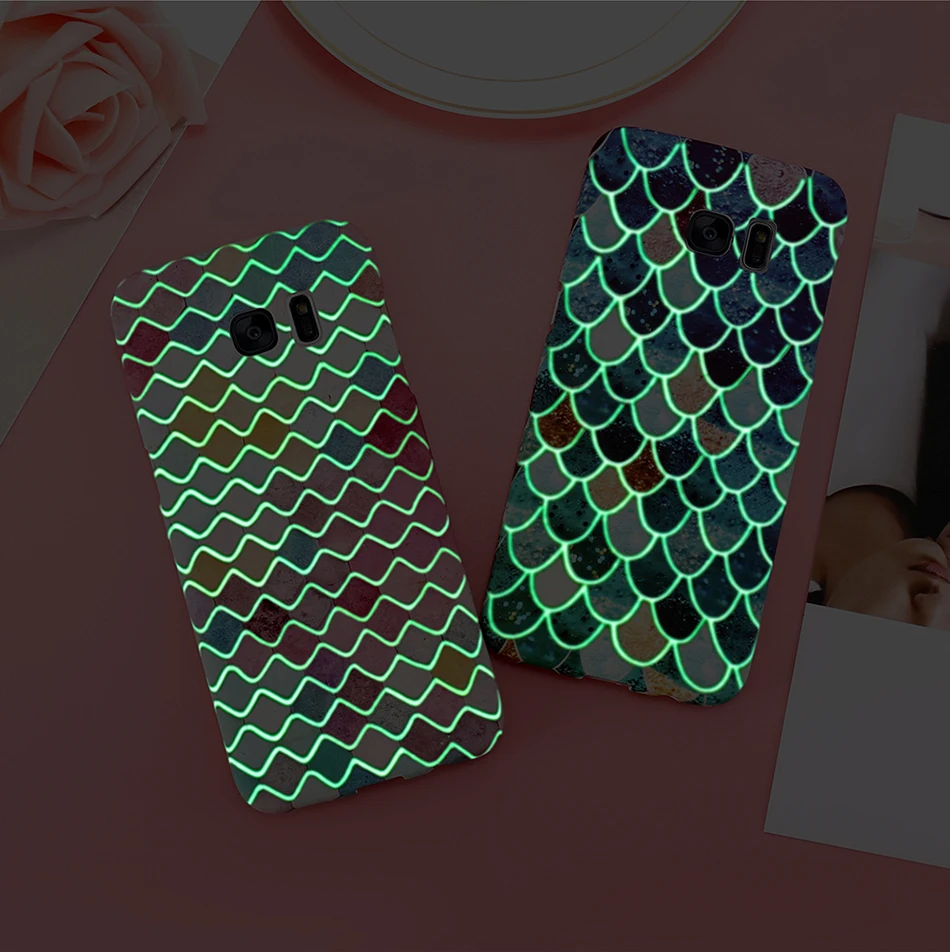 FLOVEME Ultra Thin 3D Fish Scales Phone Case For Samsung S7 Edge S8 Plus Protective Back Cover For Huawei P9 P10 PLUS Xiaomi 5 6 (9)