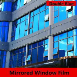 1,52x30 м одну сторону зеркала конфиденциальности пленок темно-синий светоотражающие сбоку блокирование ВС Солнечный Оттенок стекло фильм