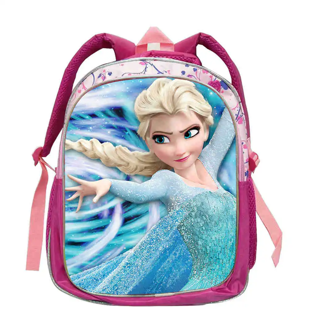 

Famous Cartoon Elsa Anna Schoolbag for Teenager Cute Girls Lovely Backpack Primary School bag Student Mochila Infantil