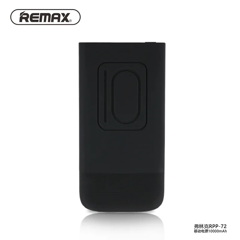 Remax 10000 мАч Мощность Bank Мода Дизайн Портативный внешний Батарея USB Мощность мобильного банка Зарядное устройство для телефонов и Планшеты - Цвет: black 10000mah