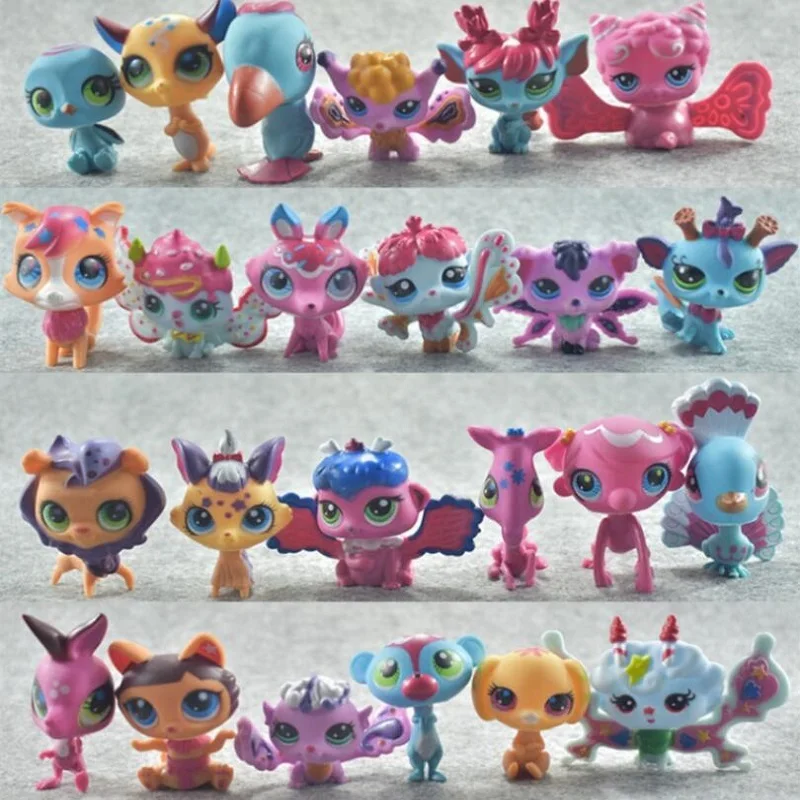 

24Pcs/Set LPS Animal Standing Cat Little Pet shop Mini Toys Action Figures Toys for Kids