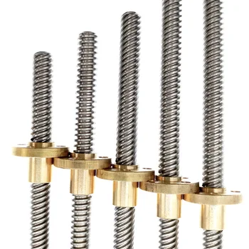

Lead Screw T8 350mm Linear Guide 3D Printers Parts helical pitch 2mm 4mm 8mm 10mm 12mm Trapezoidal Screws with nut