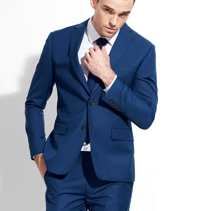 Top Design Smart Casual Business Suit Slim Fit 2 Pcs (Jacket+Pants) Groom Tuxedos Wedding Suits Prom Party Suits Black/Blue/Grey Top Design Smart Casual Business Suit Slim Fit 2 Pcs (Jacket+Pants) Groom Tuxedos Wedding Suits Prom Party Suits Black/Blue/Grey