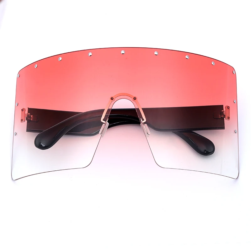YUMOMO, модные квадратные негабаритные солнцезащитные очки для женщин, UV400, Ретро стиль, фирменный дизайн, без оправы, солнцезащитные очки для женщин, женские очки