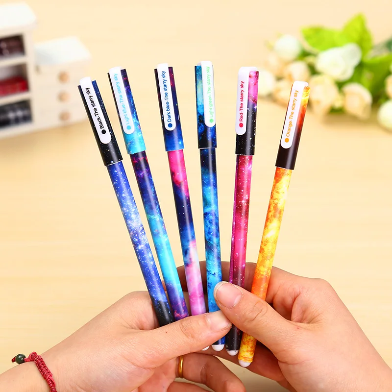 

6 pcs/lot Beauty color gel pen statty sky pens set korean stationery office school supplies canetas escolar