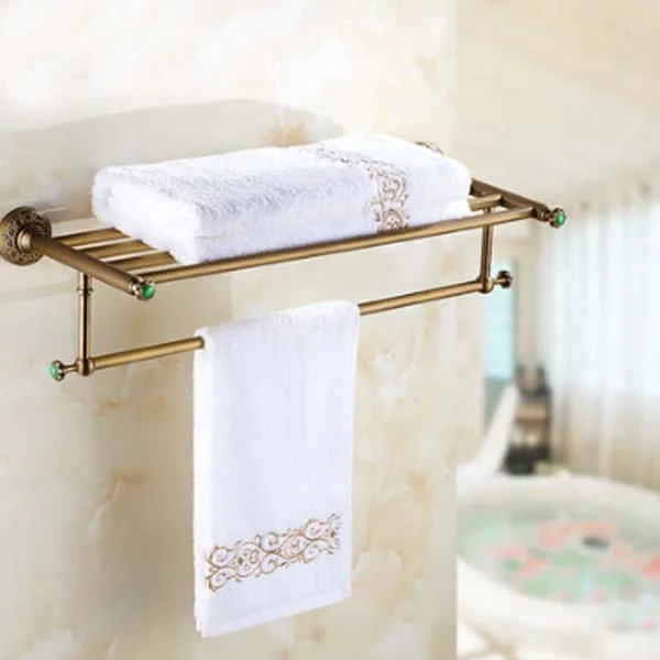 Classical Towel Rack Holder Home Hotel Bathroom Wall Mount Storage Rack
