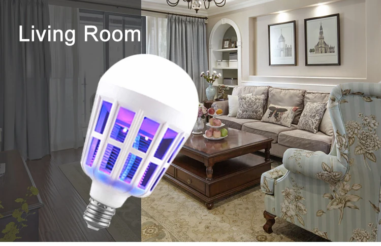 Anti Mosquito Killer Lamps LED Bulb E27 110V 220V 15W Muggen Killer Anti Moustique Electrique Trap Lamp Bug Zapper (9)