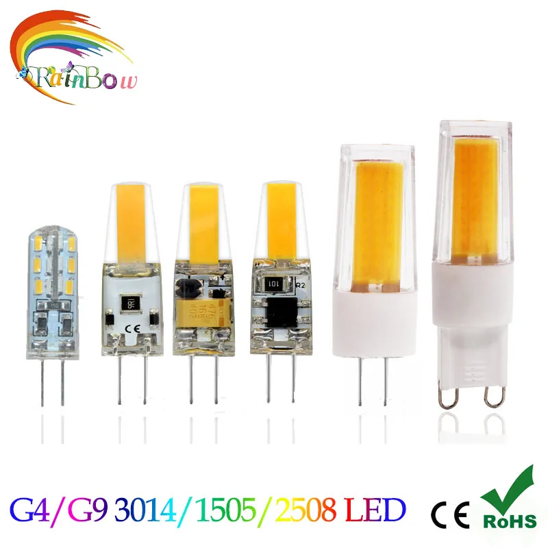 2017 новейшая СВЕТОДИОДНАЯ Лампа G4 G9 AC DC 12V 220V 3W 6W 9W COB Светодиодная лампа Mini 360 Угол