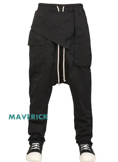 27-46 New Men's Clothing Fashion GD Dj Hair Stylist Asymmetrical Ride Casual Harem Pants Plus Size Singer Costumes