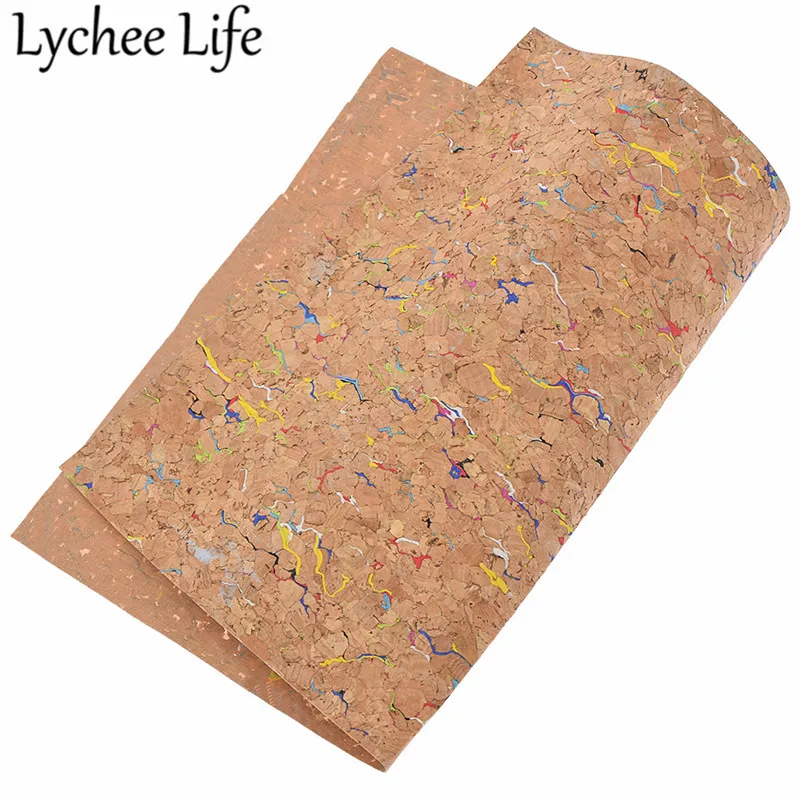 Lychee Life A4 мягкая пробковая кожаная ткань 29x21 см красочная дубовая лающая сделай