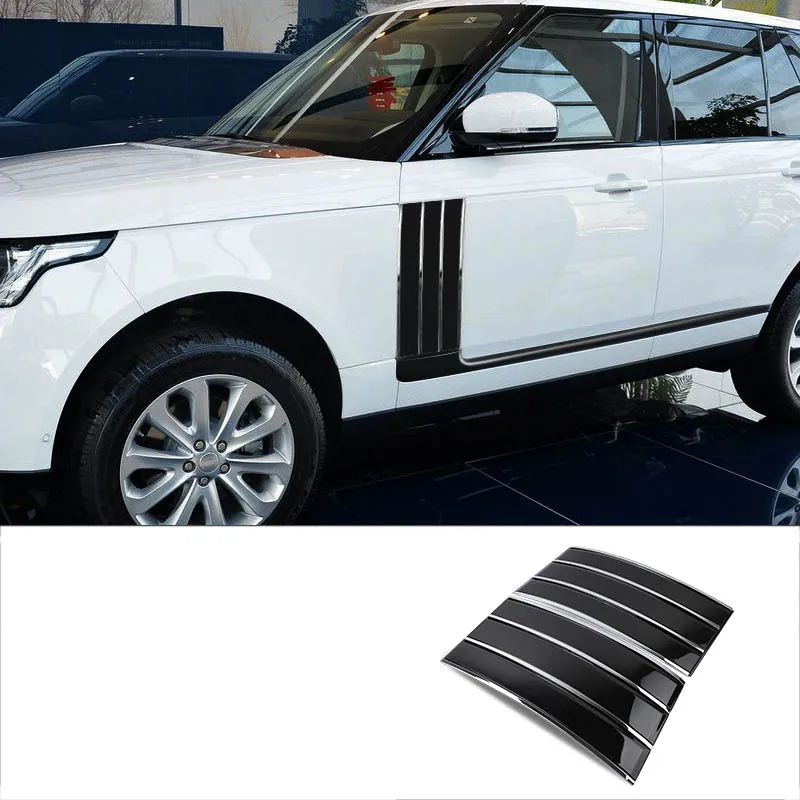 Lsrtw2017 abs покраски автомобиля молдинги на кузов дверь стикер для range rover Vogue 2012 2013 - Название цвета: shiny black