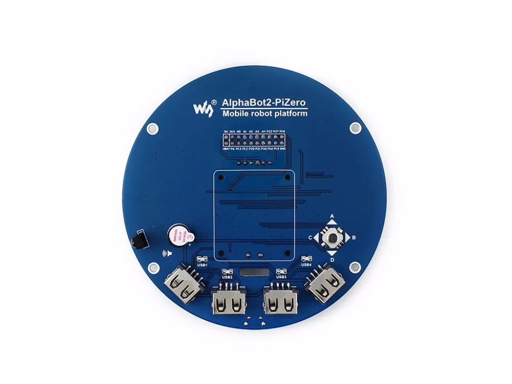 AlphaBot2 robot building kit для Raspberry Pi Zero/Zero W (без Pi) + Ультразвуковой датчик камера RPi (B)+