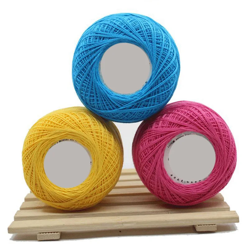 100% Cotton 50g/Pcs 0.8mm Lace Crochet Yarn By Crochet Hooks Hand-Knitted baby Silk Thin Yarn For Knitting 2