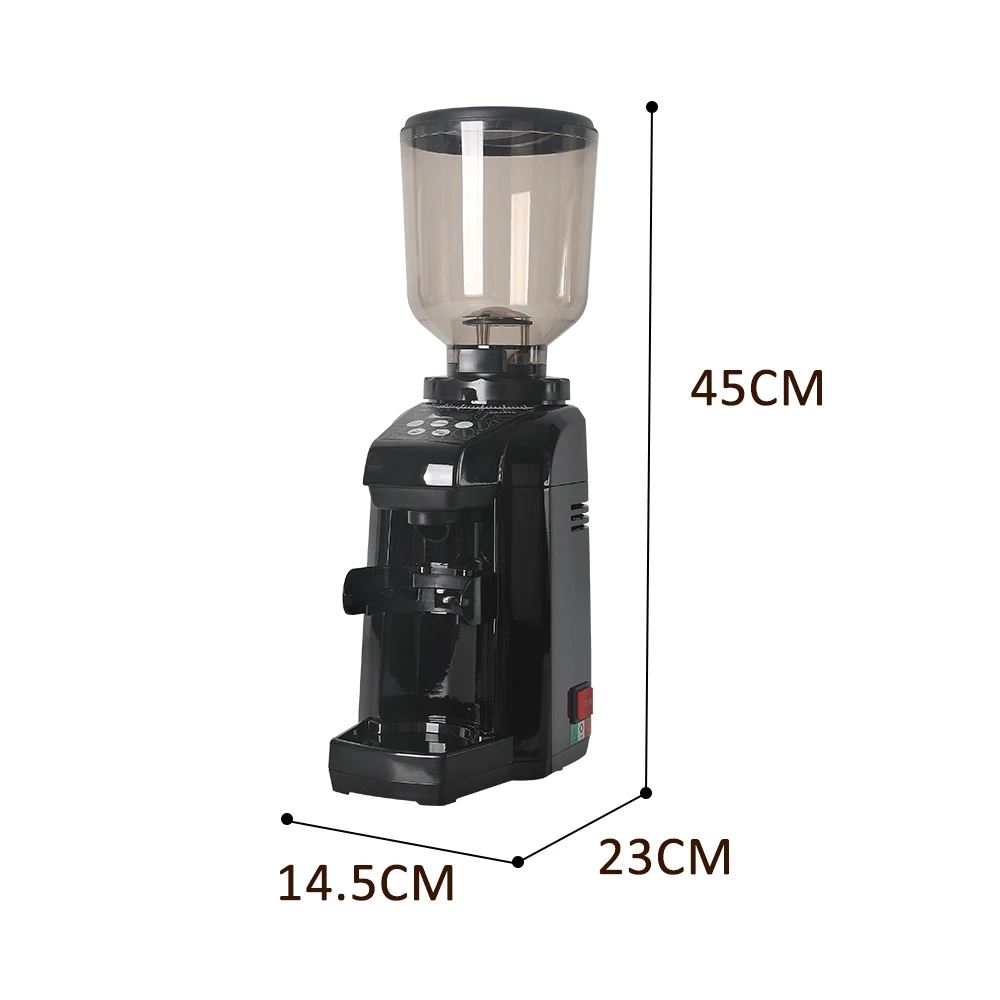 ITOP Commercial Coffee Grinder 500G Hopper Capacity Automatic Coffee Bean Burr Milling Machine Kitchen Coffee Maker Processors