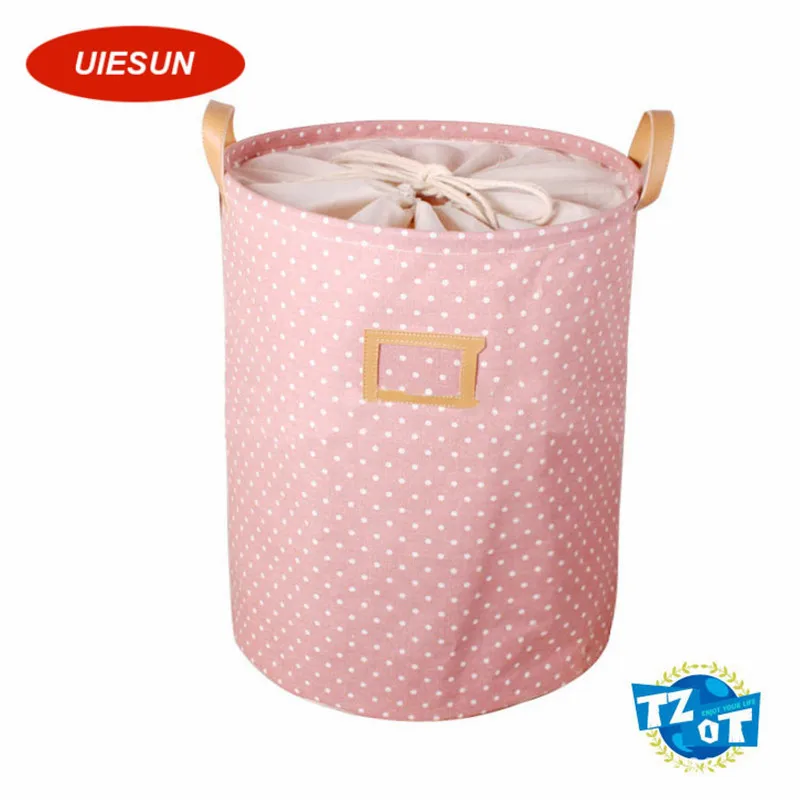 35x45cm Pastoral Laundry Basket With Cover Washing Laundry Bag Hamper