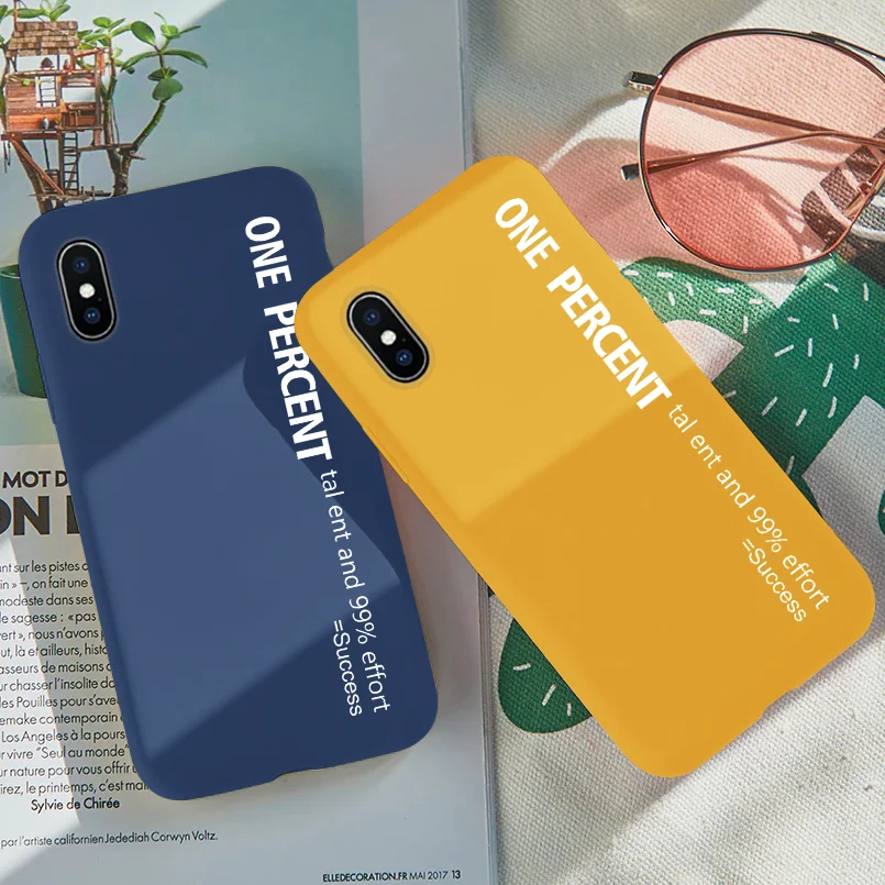 

One Percent Matte Colorful Cover For TPU iPhone X XS Max XR 6 6S 7 8 Plus Silicone luxury Pattened Soft Coque For iPhone 6S Case