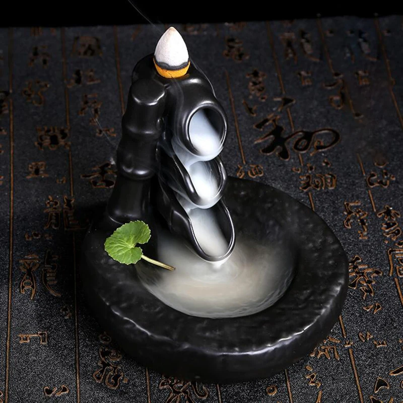 Back Flow Durable Incense Burner Home Ceramics Censer in Incense