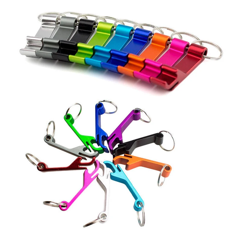 

Portable 4 in 1 Bottle Opener Key Ring Chain Keyring Keychain Metal Beer Bar Tool Claw Gift Household