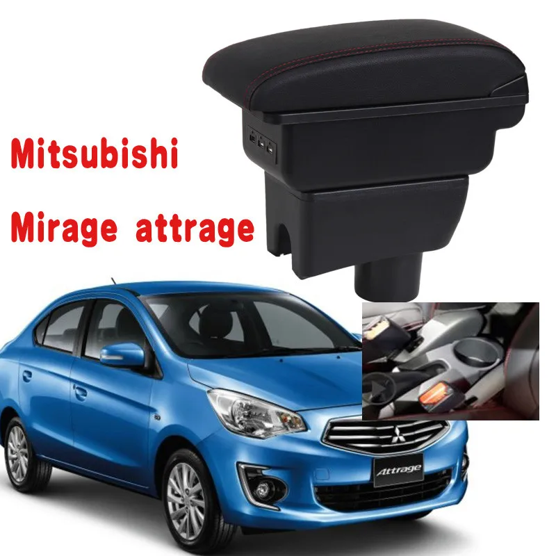 Для mitsubishi Attrage Mirage подлокотник коробка центральный магазин содержимое коробка продукты интерьер подлокотник хранения аксессуары Запчасти