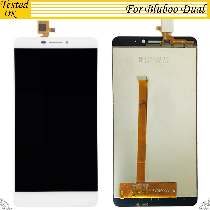 

100% Tested Working Original For Bluboo Dual LCD Display and Touch Screen 5.5inch Tested Screen Digitizer Assembly Replacement