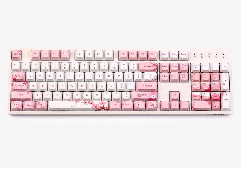 Kbdfans Новое поступление пять поверхностных сублимации sakura keycaps 126 клавиш для механической клавиатуры mx cherry switch