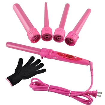 

09-32mm Pro Series 5 in 1 Curling Wand Set Hair Curling Tong 5pcs Hair Curling Iron The Wand Hair Curler Roller Gift Set