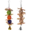 Bird Chewing Toy Parrot Cage Bite Toys Rattan Balls with Bell Colorful Entertainment Toys for Small Medium Parrots 1