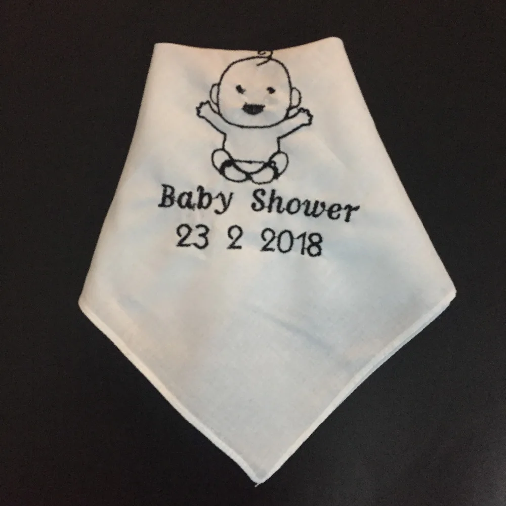 

Customized Baby Shower Gift Embroidered Baby Handkerchief
