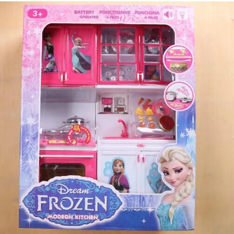 Top Luminous Anna Elsa Fittings Arrival Child Classic Kitchen Set