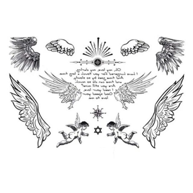 yeeech temporary tattoos sticker for women fake small angel wings yeeech temporary tattoos sticker for women fake small angel wings