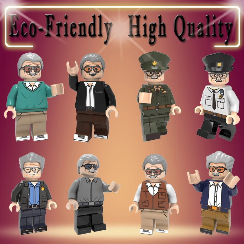 

PG8206 Marvel Super Heroes Memory Avengers Father Stan Lee Building Blocks Action Figures Dolls Bricks For Children Toys Gift