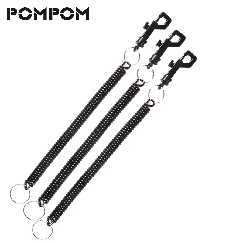 3PCS Fashion Stretch coil Plastic Elastic Keychain for fishing Spring