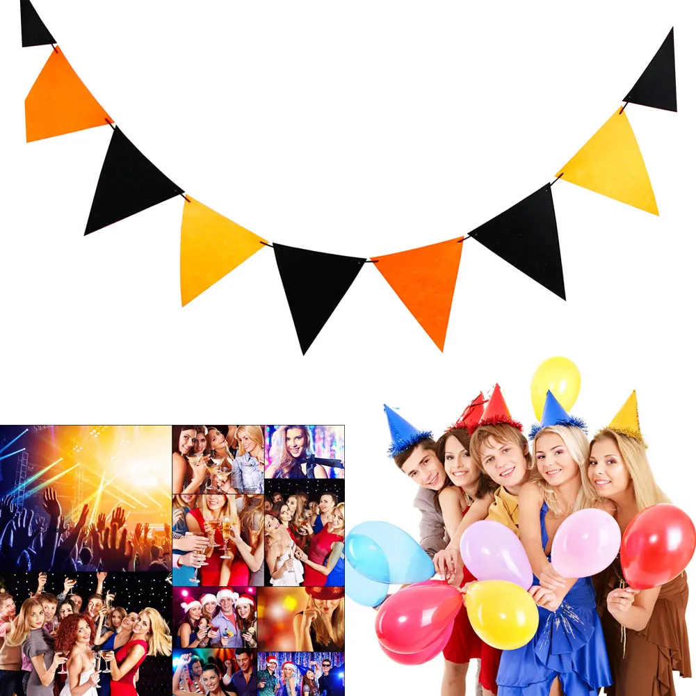 

Triangular Flag Pennant Banner Buntings String Decoration For Birthday Party Wedding Hogard JY18