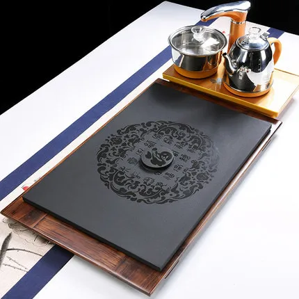 Wujinshi чайный набор с подносом высококачественный чайный столик автоматический Простой натуральный камень домашний чайный набор кунг-фу подарок предпочтительный
