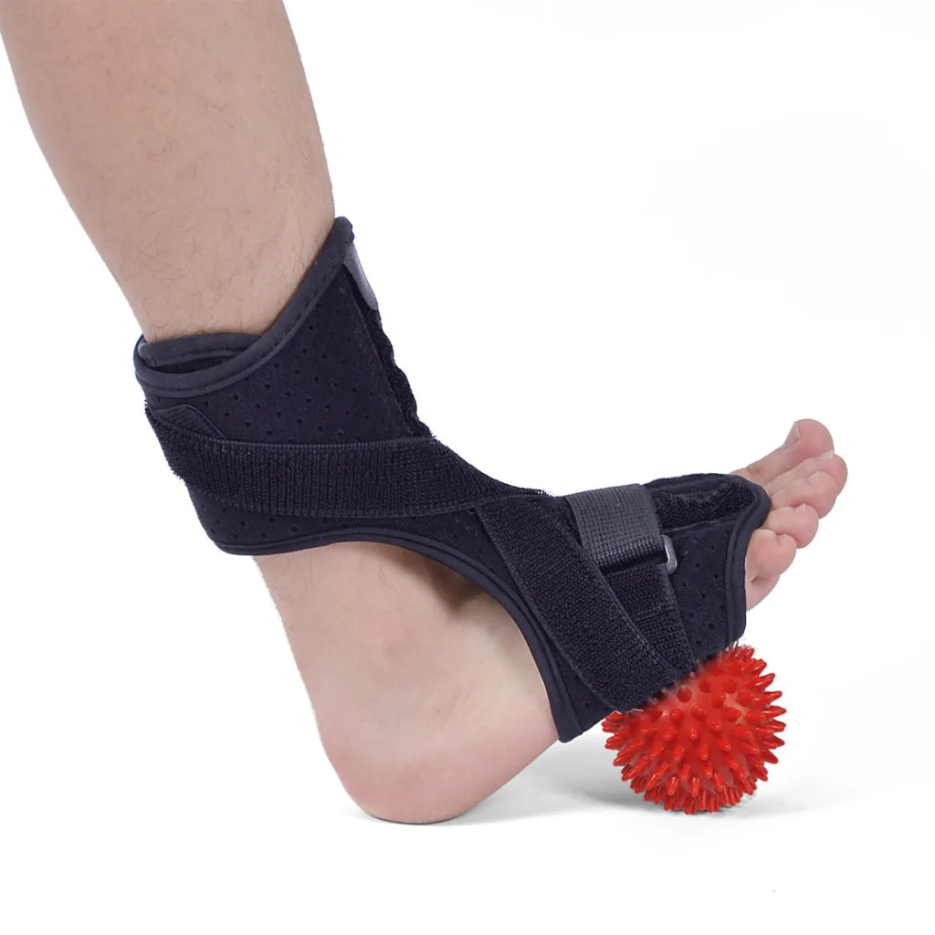 

Medical Foot Drop Ankle Splint Support + Spiky Massage Ball Plantar Fasciitis Dorsal Night Splint Foot Orthosis Stabilizer #XTN