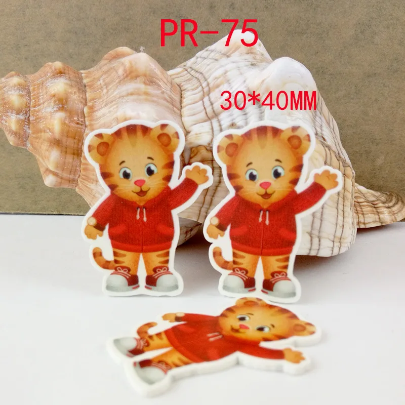 Патч мультипликационный Kawaii фигурка тигра ремесла животных плоское заднее