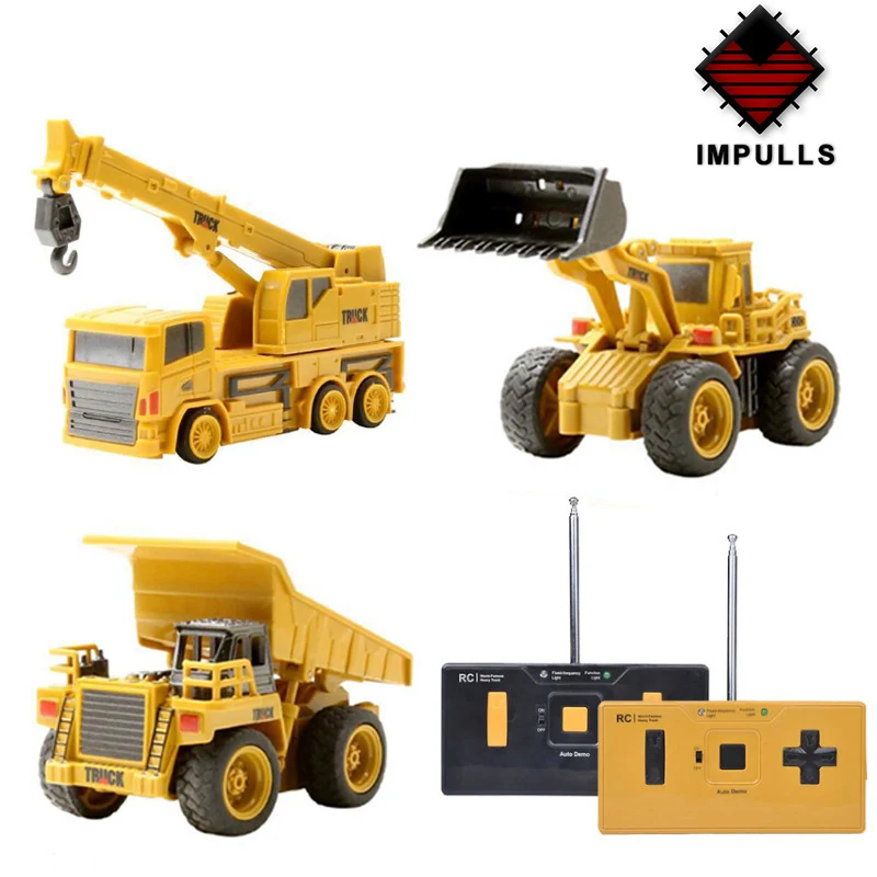 Impulls Mini RC Truck Rc Hydraulic Excavator Remote Control Car Crawler Educational Toys Toddler Toys for Boys for Children FSWB