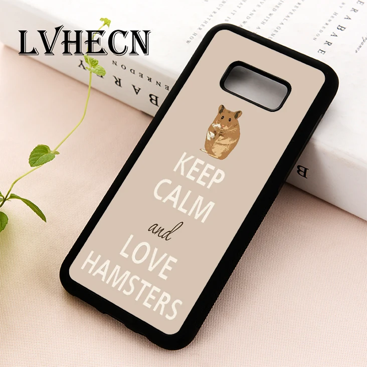 

LvheCn phone case cover for Samsung Galaxy S5 S6 S7 S8 S9 S10 EDGE PLUS S10e lite Note 5 8 9 Love Hamsters Pet Cute Keep Calm