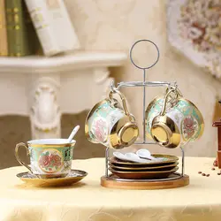 4 шт./Набор Европейский кофейный набор костяного фарфора кофейная чашка костюм британский стиль высокого качества чайная чашка кофе кружка