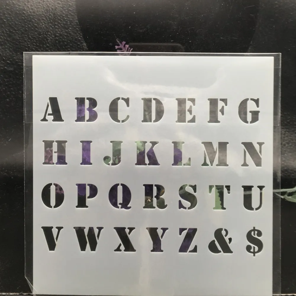 

15cm Alphabet Uppercase DIY Layering Stencils Wall Painting Scrapbook Coloring Embossing Album Decorative Card Template