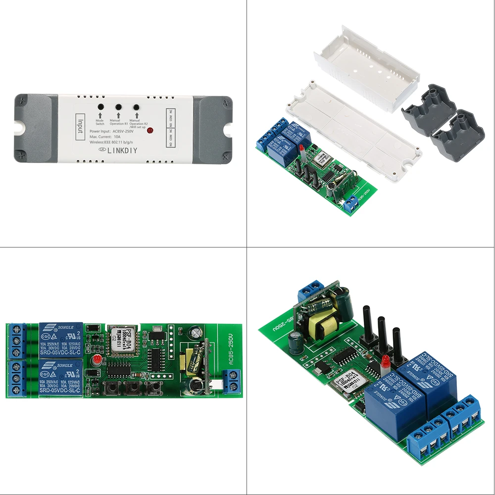 Универсальный умный Wifi переключатель модуль управления Лер 2CH AC85-250V беспроводной переключатель таймер телефон приложение дистанционное управление для Alexa Google дома