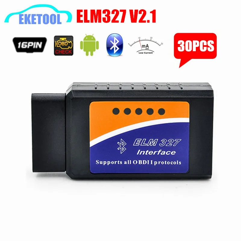 imágenes para Buen Precio 30 unids/lote ELM327 V2.1 OBD OBD2 Herramienta de Diagnóstico Auto Avanzada OBD DEL OLMO 327 V2.1 Bluetooth Multi-Idioma Android/PC imágenes para Buen Precio 30 unids/lote ELM327 V2.1 OBD OBD2 Herramienta de Diagnóstico Auto Avanzada OBD DEL OLMO 327 V2.1 Bluetooth Multi-Idioma Android/PC