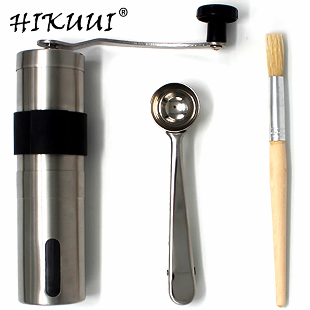 HIKUUI 1 Set Manual coffee grinder + Hairbrush+Measuring spoon, Kitchen