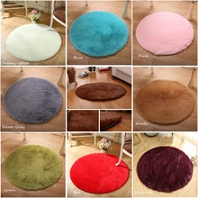 Круглый Одноцветный ковер 40 см/80 см/100 см для гостиной большие коврики украшение дома коврики для йоги домашние инструменты