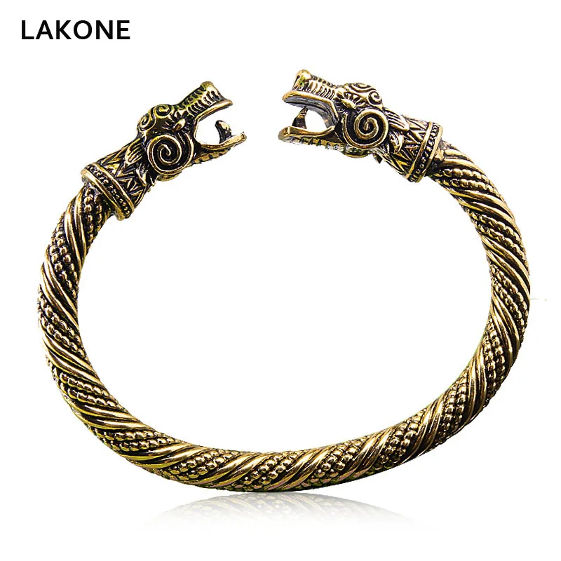 Scandinavian Peninsula Fenrir Viking Bangle Dragon War Men Women Teen Hip Hop Punk Fashion font b