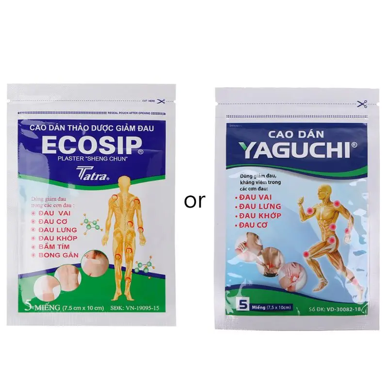 

5x Pain Relief Patch Osteopathy Herb Menthol Self Adhesive Rheumatism Relieving