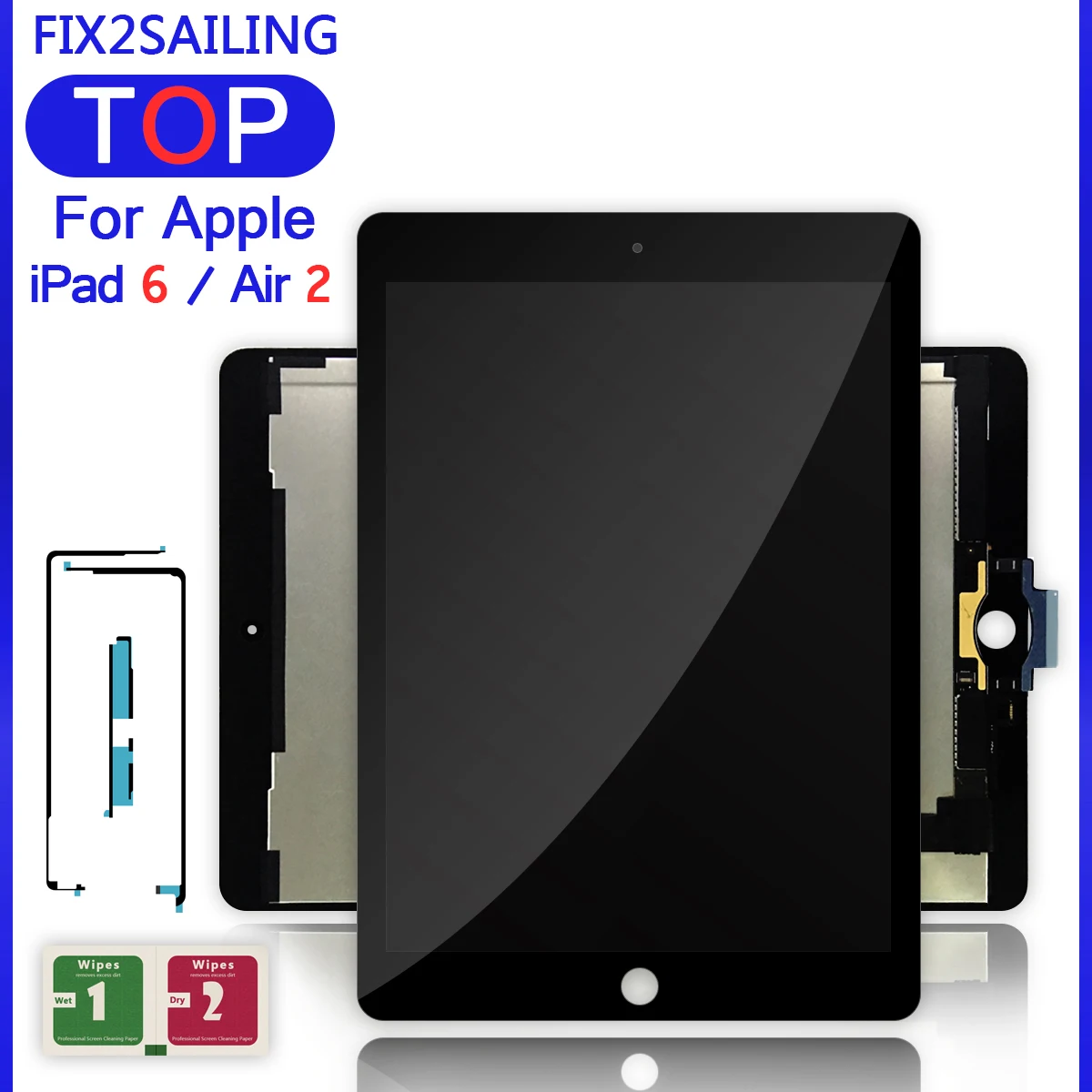 9," lcd s для Apple iPad 6 Air 2 A1567 A1566 9,7'' AAA+ ЖК-дисплей, кодирующий преобразователь сенсорного экрана в сборе, замена