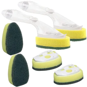 

Heavy Duty Dish Wand Sponge For Kitchen Sink Cleaning Brush 2*Dishwands+6*Refill Replacement Heads Oct#2