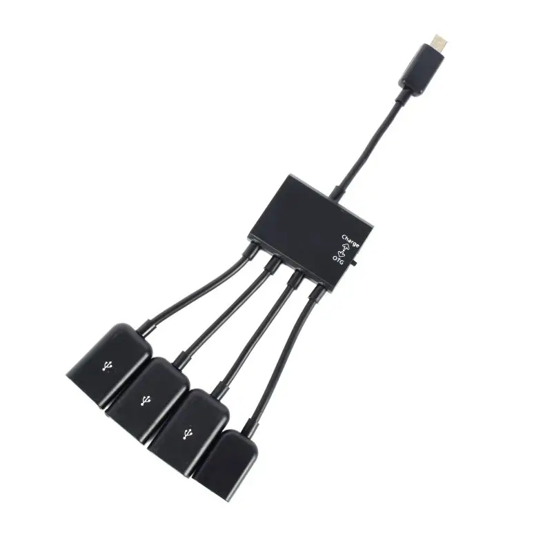 Universal 4 in1 Standard Micro USB OTG Hub Extension Adapter Charging